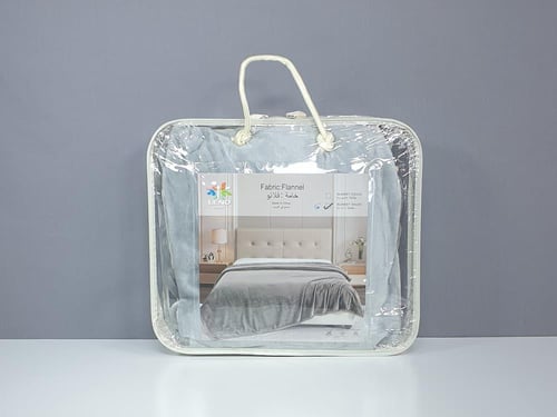 بطانية ديلارا ناعمة لون رصاصي فاتح شتوي مفرد