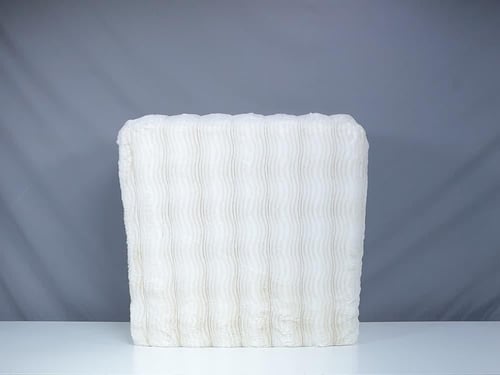 مفرش كتاليا فرو أرنب لون بيج شتوي مزدوج