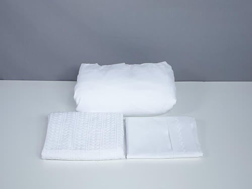 مفرش جولي لون أبيض صيفي مفرد ونصف