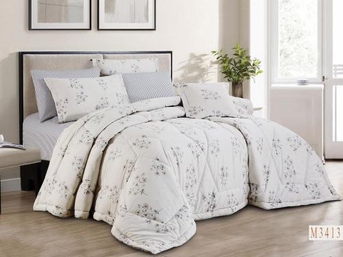 مفرش لندن مشجر قطن 100% صيفي مفرد ونصف