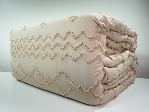 مفرش إيرفاين هندسي بيج غامق صيفي مزدوج