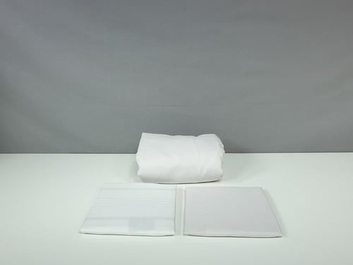 مفرش هوتيل فندقي مقلم لون رمادي صيفي مفرد ونصف