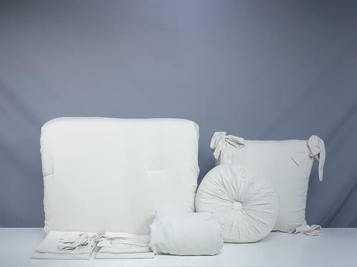 مفرش ميان لون بيج 8 قطع صيفي مزدوج