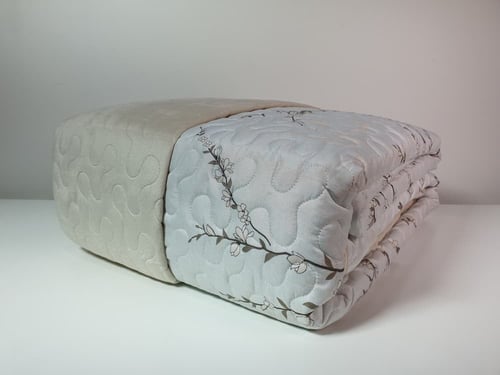 مفرش مضغوط فلوريا لون بيج شتوي مفرد ونصف