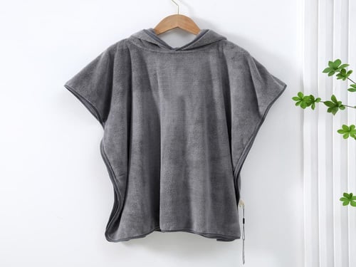 روب حمام أطفال مقاس 6/8 سنوات لون رمادي