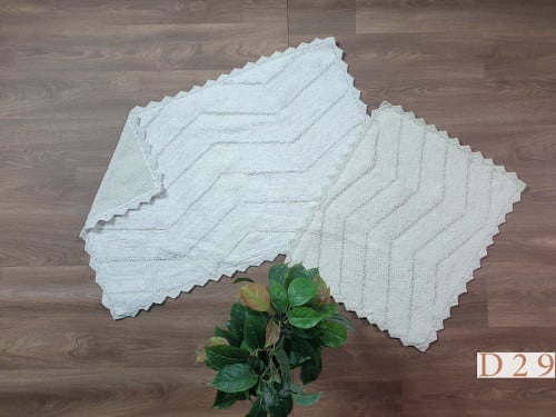 سجادة أرضية CH-3 فاخرة تتكون من 2 قطعة بأطراف دانت...