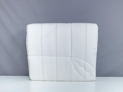 مفرش هوتيل فندقي مقلم لون بيج فاتح صيفي مفرد ونصف