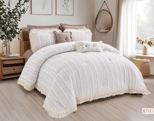 مفرش ميلانو دانتيل مشجر 8 قطع صيفي مزدوج