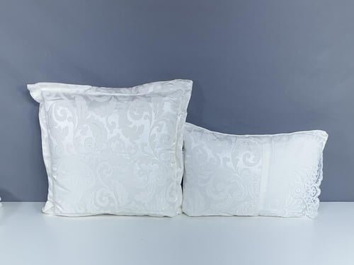 مفرش شانيل فاخر 8 قطع لون سكري صيفي مزدوج