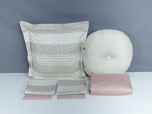 مفرش لوتس مشجر 9 قطع قطن 100% صيفي مزدوج