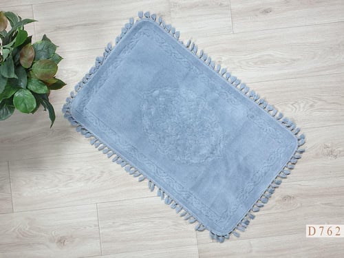 سجادة أرضية تركي رصاصي فاتح قطن 100% 50*80 CM