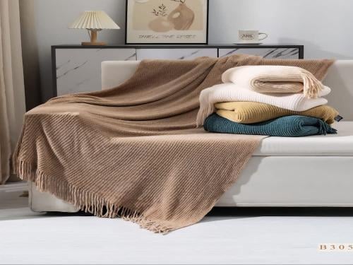 بطانية شال غطاء زينة للأريكة و السرير 2*10+127*cm...