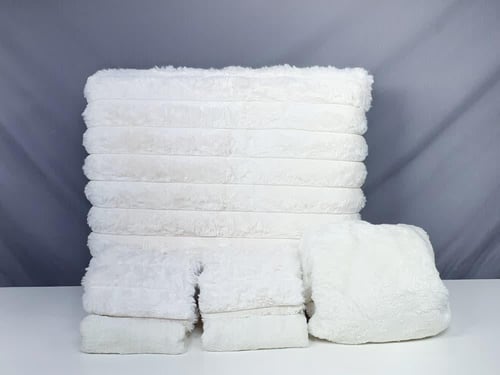 مفرش مودة فرو لون سكري شتوي مزدوج