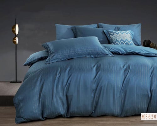 مفرش تينسل سايكورا قطن 100% لون أزرق صيفي مفرد ونص...