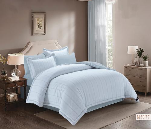 مفرش هوتيل فندقي مقلم لون بحري صيفي مزدوج