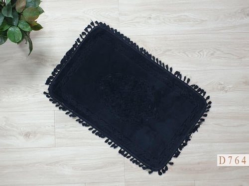 سجادة أرضية تركي أسود قطن 100% 50*80 CM