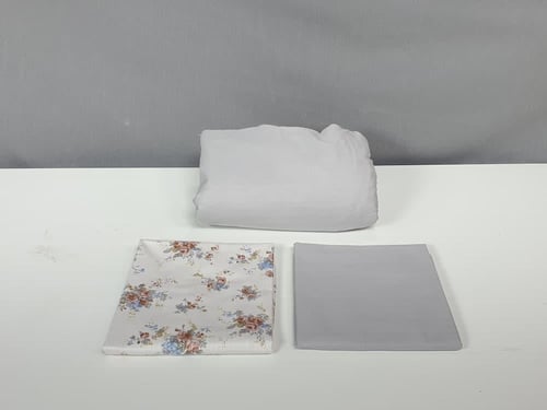 مفرش لتين مشجر 4 قطع قطن 100% صيفي مفرد ونصف