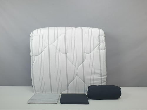 مفرش هوتيل فندقي مقلم لون أسود صيفي مفرد ونصف