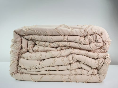 مفرش إيرفاين هندسي بيج غامق صيفي مزدوج