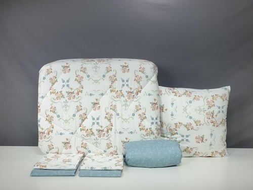 مفرش ريتان مشجر 7 قطع قطن 100% صيفي مزدوج