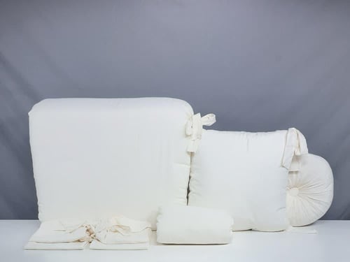 مفرش ميان لون سكري 8 قطع صيفي مزدوج