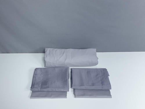 مفرش تينسل سايكورا قطن 100% لون رصاصي 8 قطع صيفي م...