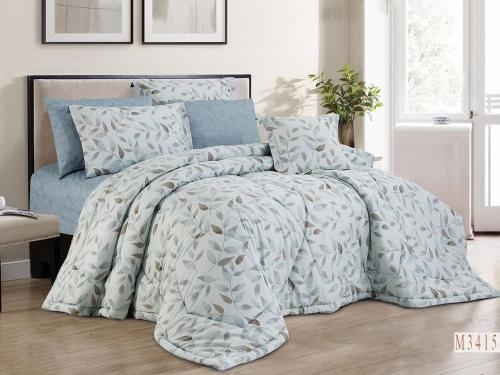 مفرش لندن مشجر 8 قطع قطن 100% صيفي مزدوج