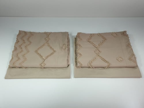 مفرش إيرفاين هندسي بيج غامق صيفي مزدوج