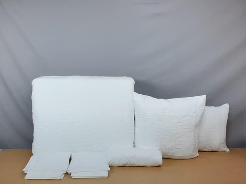 مفرش جويس أبيض فاخر مطرز 8 قطع صيفي مزدوج