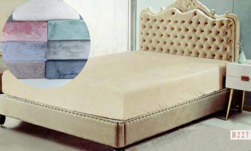 شرشف مطاط هوم مخمل شتوي مزدوج ألوان متعددة 200*cm3...