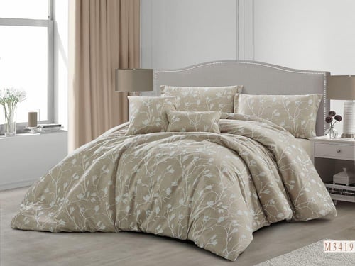 مفرش برومس جاكار لون بيج صيفي مزدوج