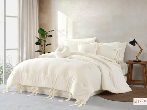 مفرش ميان لون سكري 8 قطع صيفي مزدوج