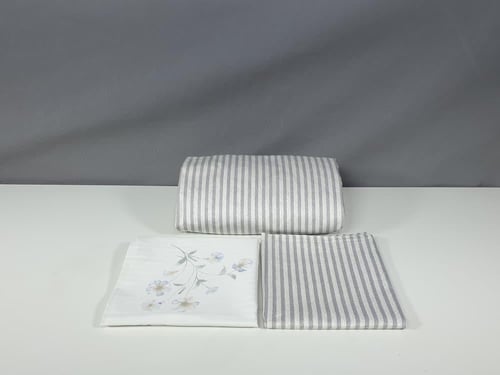 مفرش لندن مشجر قطن 100% صيفي مفرد ونصف