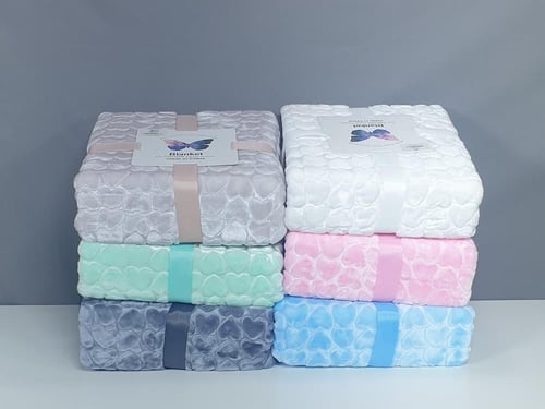 بطانية إيلان أطفال بنقشة قلب كبيرة 110*140 cm