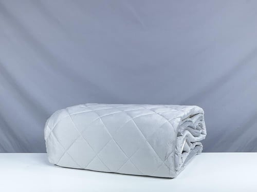 مفرش مضغوط ديمة مخمل فرو لون رمادي شتوي مزدوج