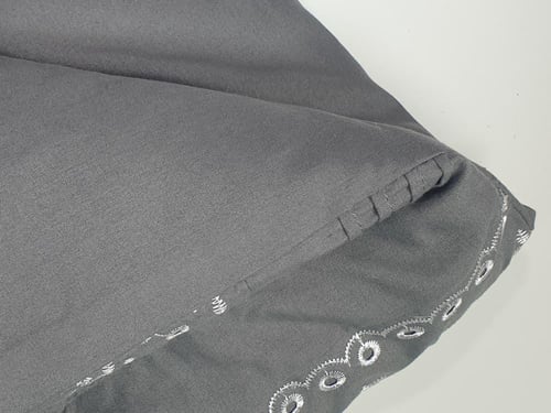 مفرش ايسل رصاصي غامق مطرز 5 قطع صيفي مفرد ونصف