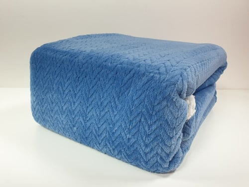 بطانية سمارت فلانيل لون سماوي مفرد 220*160 cm