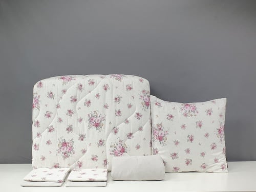 مفرش زينة مشجر 7 قطع قطن 100% صيفي مزدوج