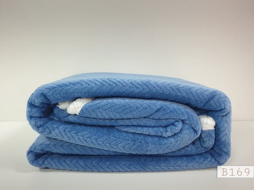 بطانية سمارت فلانيل لون سماوي مفرد 220*160 cm