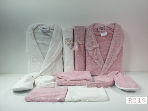 طقم أرواب لورا لون سكري ووردي 11 قطعة