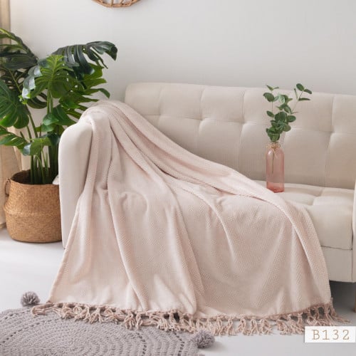 شال شتوي مخمل لون سكري 152*127 cm