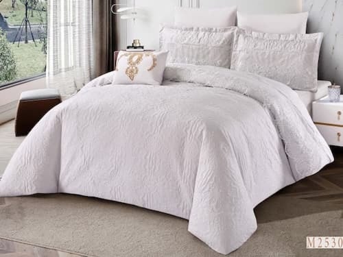 مفرش ايفي دانتيل محفور موف صيفي مزدوج