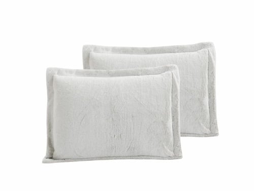 مفرش تالا فرو لون أبيض شتوي مزدوج