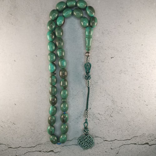 سبحة فاتوران فيروزي مع رمادي