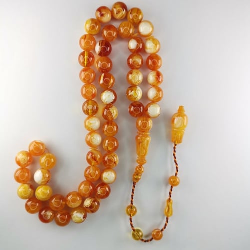 بكلايت برتقالي مموج أبيض