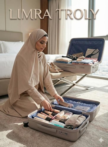 طقم حقائب سفر 4 قطع من مادة البولي بروبلين (PP) -...