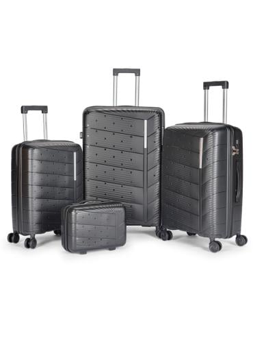 طقم حقائب سفر 4 قطع من مادة البولي بروبلين (PP) -...