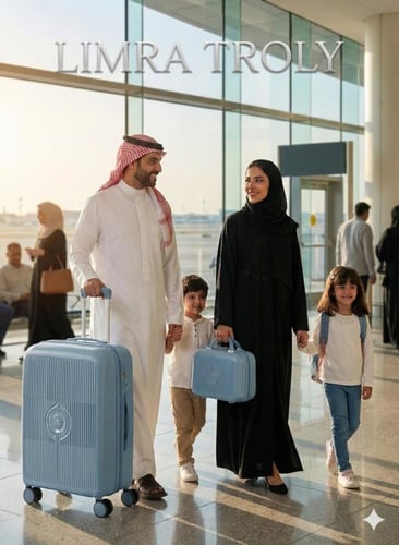 LIMRA TROLY طقم شنط سفر بولي بروبلين PP 4 قطع – مق...