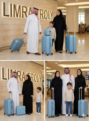 طقم حقائب سفر 4 قطع من مادة البولي بروبلين (PP) -...