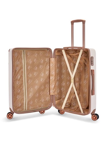 طقم شنط سفر مكون من 5 حقائب من ليمرا لون بيج\ذهبي